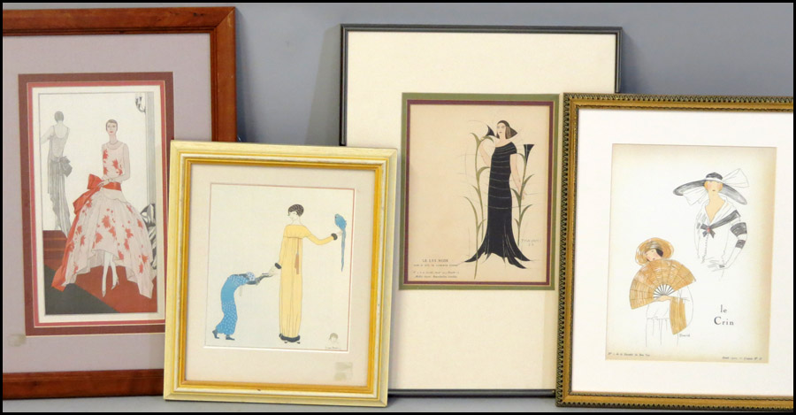 GROUP OF FOUR FRAMED ASSORTED 20TH