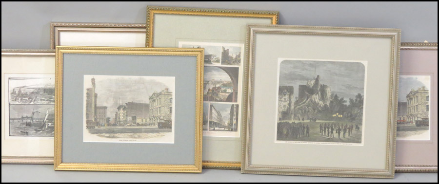 GROUP OF SIX ASSORTED FRAMED PRINTS 179b71