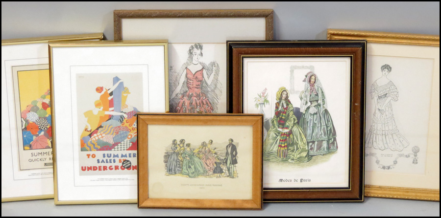 GROUP OF ASSORTED FRAMED FASHION