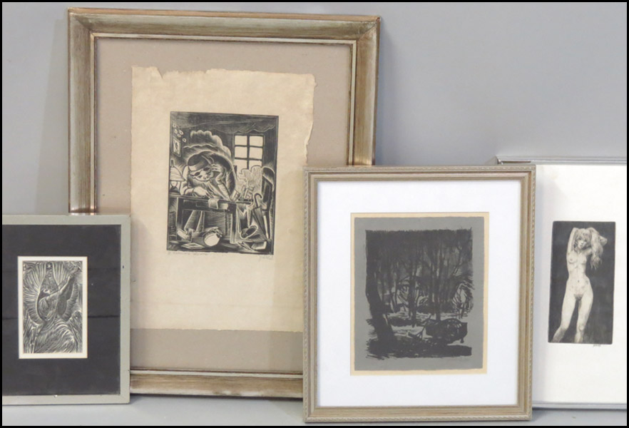 GROUP OF FOUR ASSORTED FRAMED PRINTS  179b95