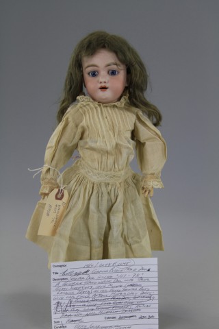 GERMAN BISQUE HEAD DOLL Shorter doll
