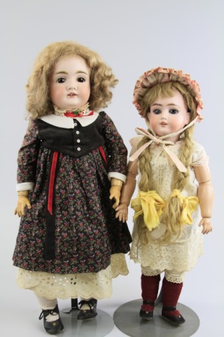 LOT OF TWO GERMAN BISQUE HEAD DOLLS 179d3e