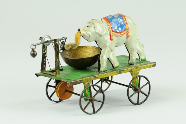 ELEPHANT ON PLATFORM BELL TOY Fallows 179e1c