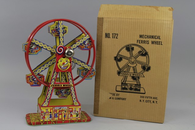 FERRIS WHEEL Chein boxed example lithographed