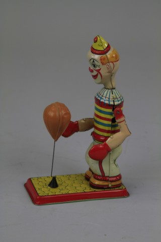 CLOWN WITH PUNCHING BAG Chein lithographed