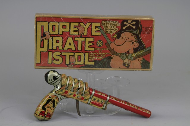 BOXED POPEYE PIRATE TOY PISTOL Marx