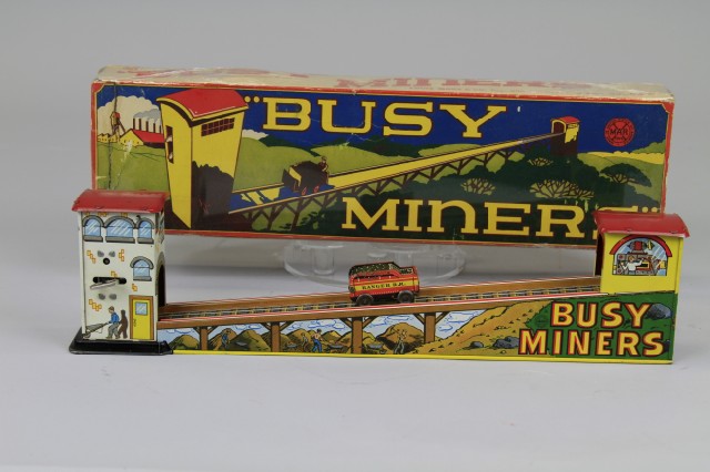 BOXED BUSY MINER TOY Louis Marx 179fa4