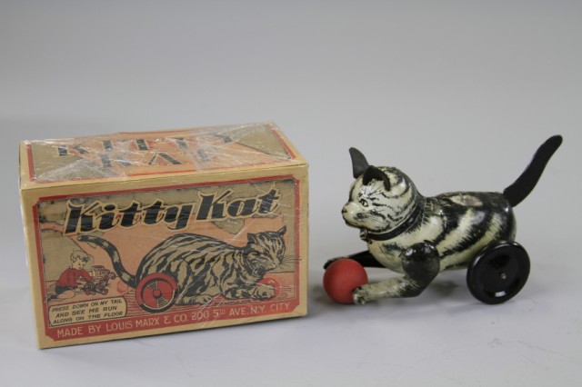 BOXED KITTY KAT TOY Marx lithographed 179fcd