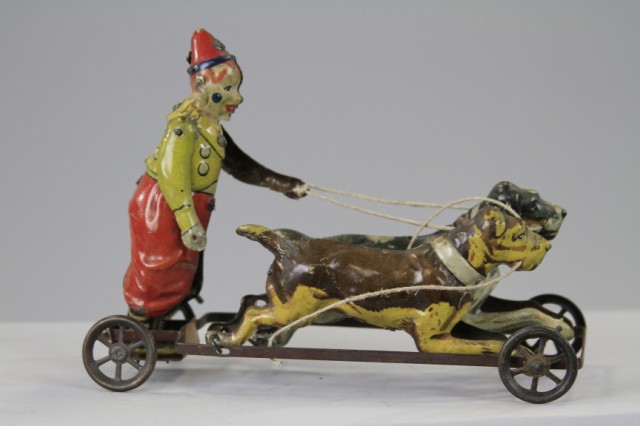 TIPPCO CLOWN ON DOG CART Germany lithographed