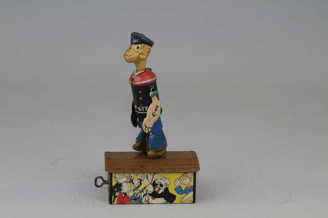 MARX POPEYE JIGGER TOY C. 1935 lithographed
