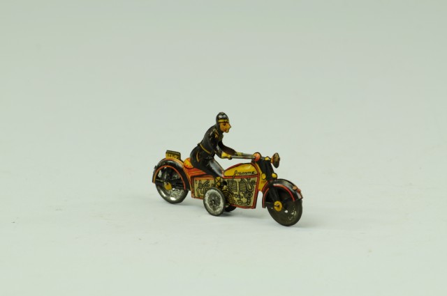 MOTORCYCLE PENNY TOY Spain c. 1920's