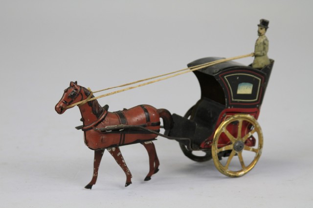 HORSE DRAWN CAB Germany lithographed 17a0cd