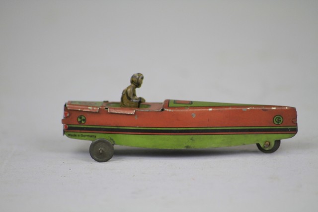 SPEED BOAT PENNY TOY Fischer lithographed