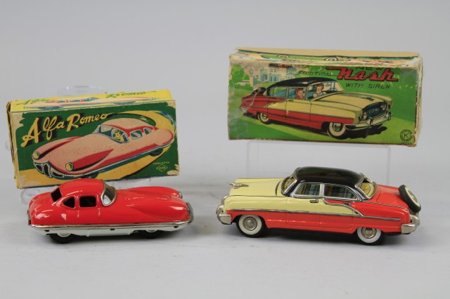 TWO TIN FRICTION AUTOS Japan both done