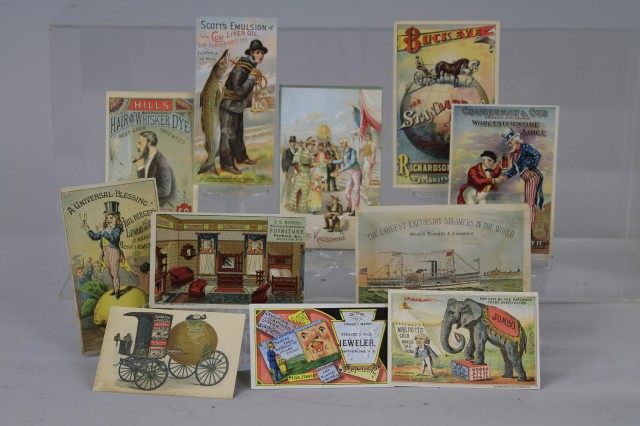 GROUPING OF EARLY TRADE CARDS Varied 17a103