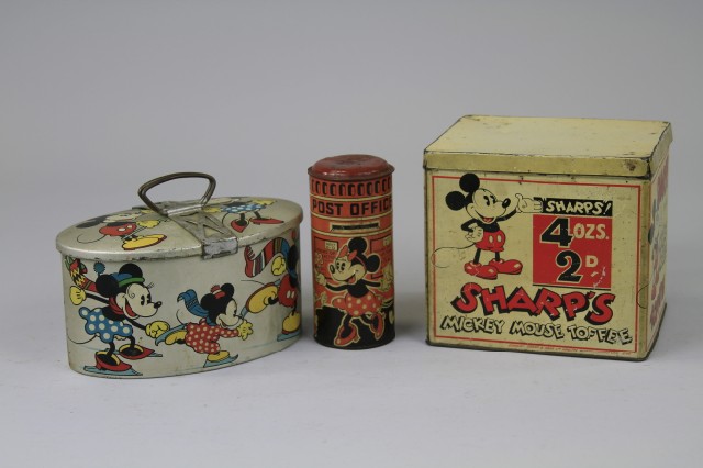 THREE MICKEY MOUSE TINS Includes