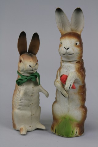 TWO LARGE UPRIGHT RABBIT CANDY 17a128