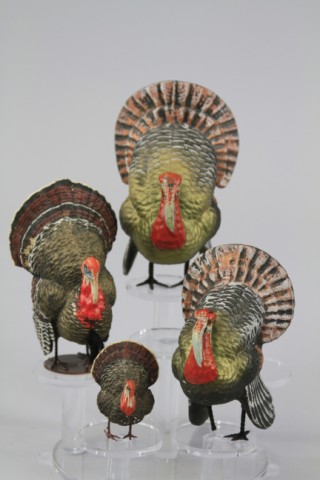 GROUP OF FOUR THANKSGIVING TURKEYS 17a125