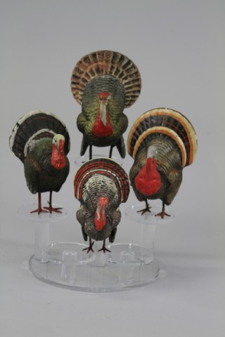 GROUP OF FOUR TURKEY CANDY CONTAINERS