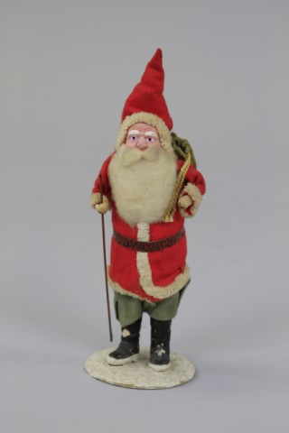 TALL SANTA WITH WALKING STICK Composition