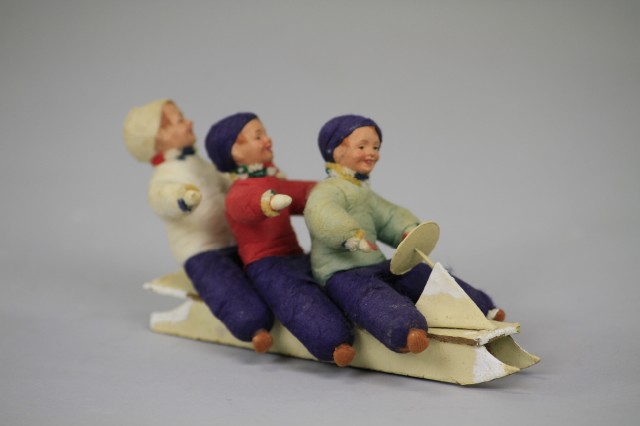 HEUBACH THREE BOYS ON SLED Germany 17a1c8