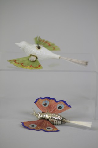 BIRD AND BUTTERFLY WITH SPUN GLASS 17a1df