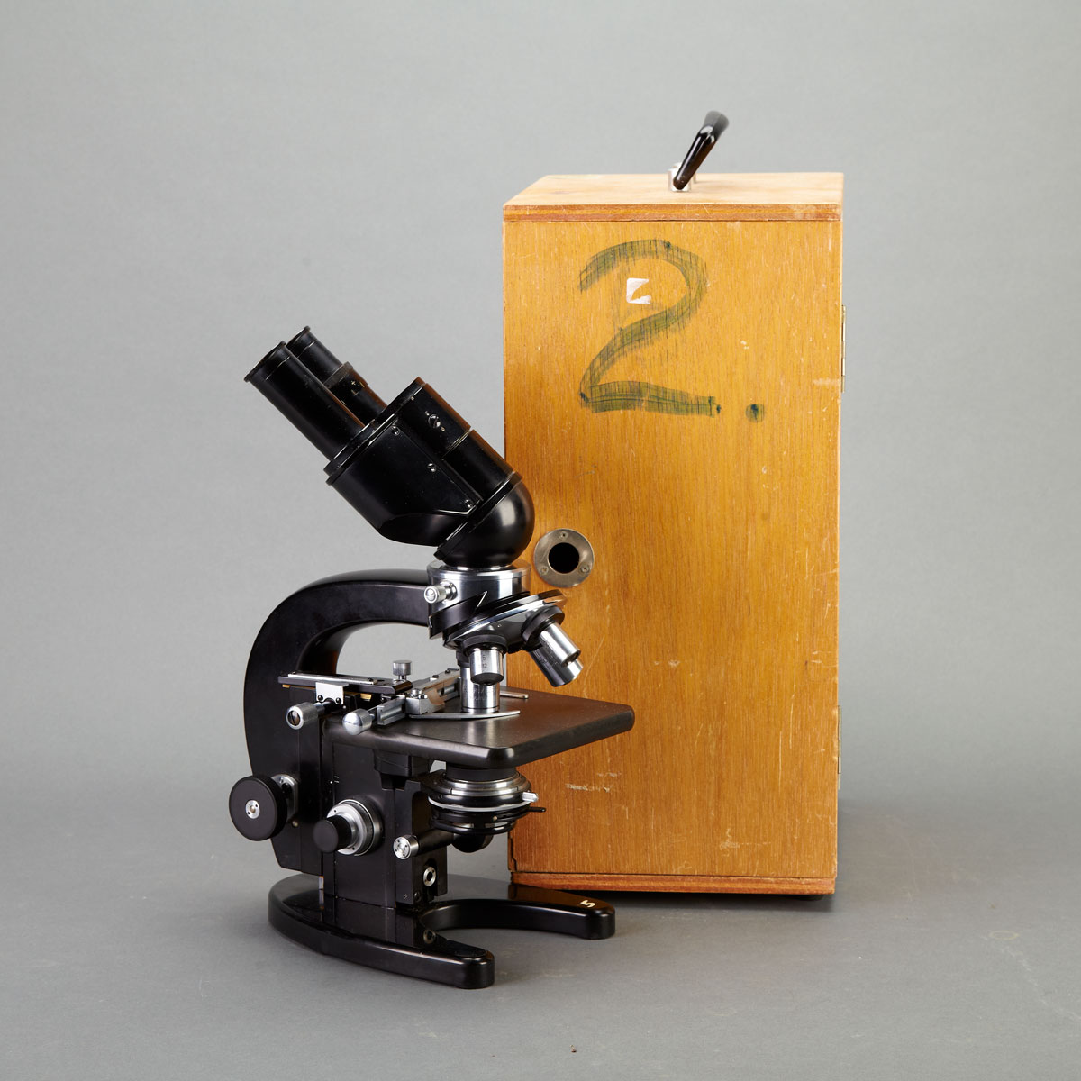 German Black Enamelled Binocular Compound