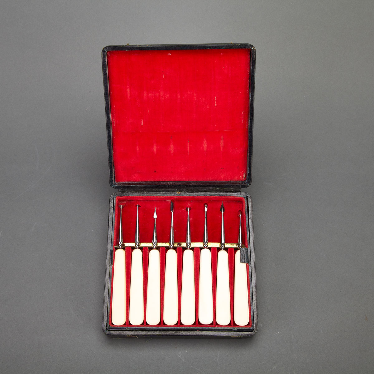 Cased Set of English Dental Scalers