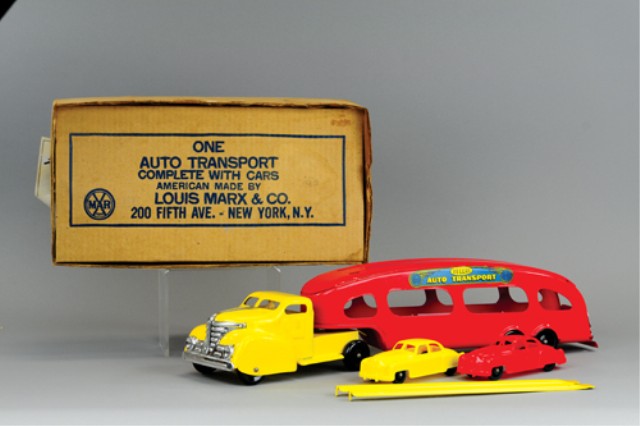 MARX BOXED AUTO TRANSPORT Pressed 17a326