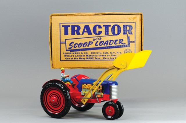 MARX BOXED TRACTOR WITH SCOOP Large 17a329