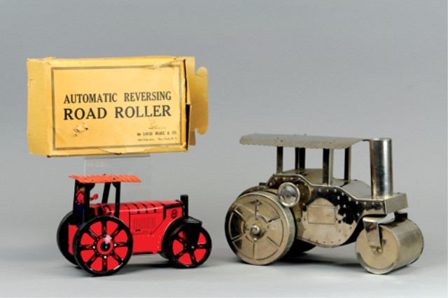 LOT OF TWO TOY ROAD ROLLERS Includes