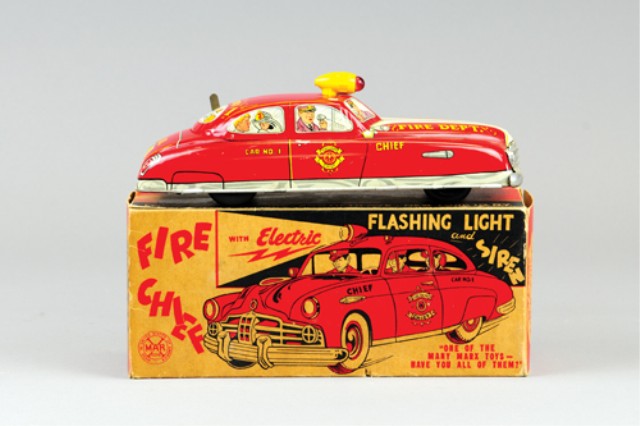 MARX BOXED FIRE DEPT. AUTO Lithographed