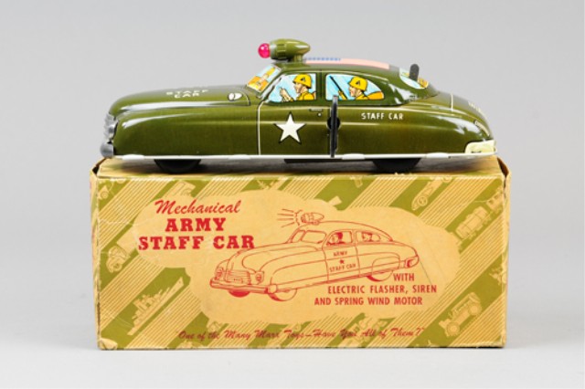 MARX BOXED ARMY STAFF CAR Lithographed 17a421