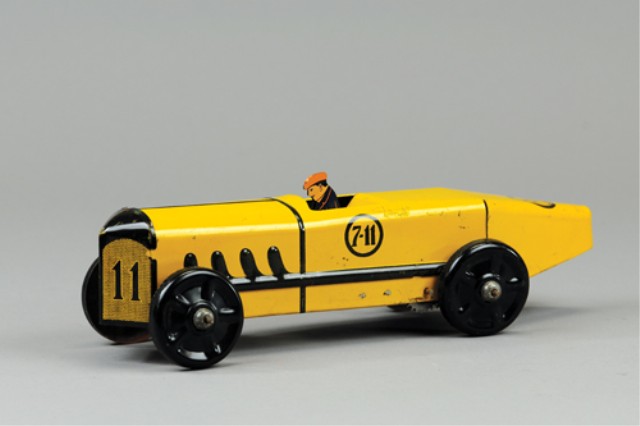 MARX RACER Lithographed tin yellow body