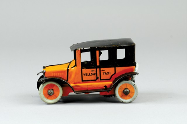 YELLOW TAXI Tinplate Taxi painted 17a42f