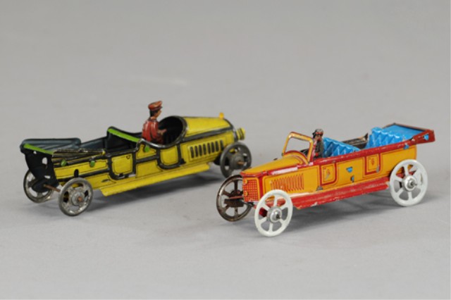 TWO LIMO PENNY TOYS Smaller auto 17a4f9