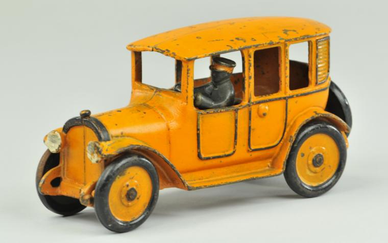 HUBLEY YELLOW CAB Hubley cast iron painted