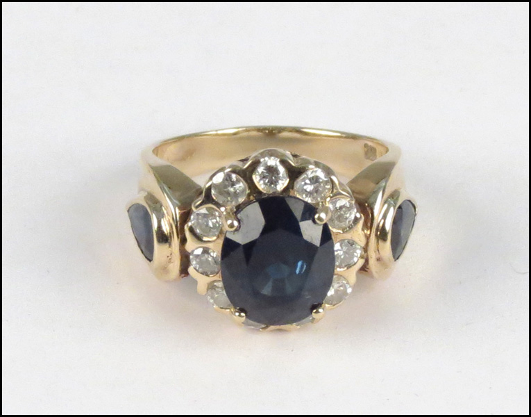 14 KARAT YELLOW GOLD SAPPHIRE AND 177fa2