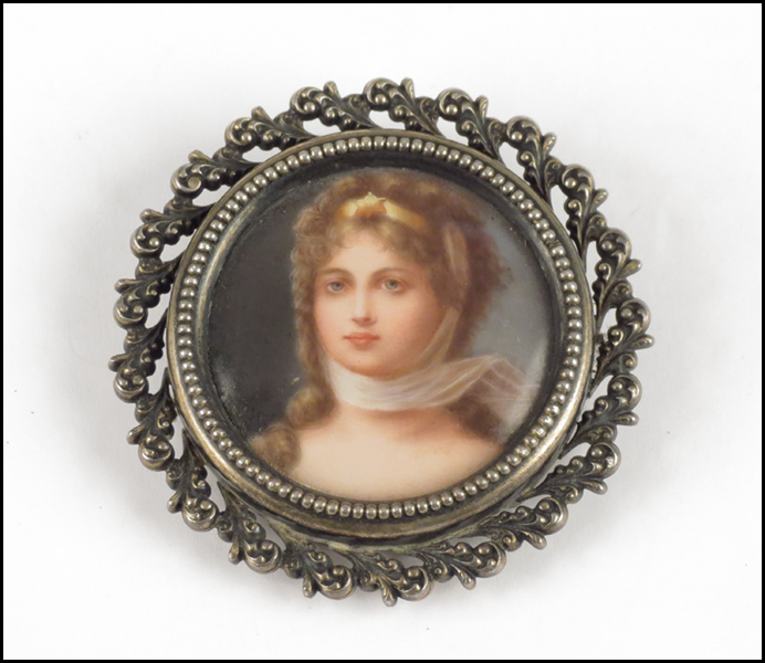 STERLING SILVER PORTRAIT BROOCH  178083