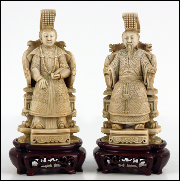 PAIR OF CARVED IVORY FIGURES OF 178099