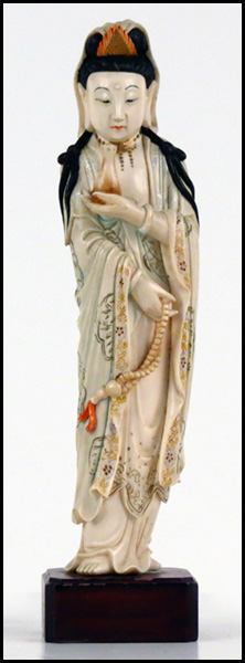 CHINESE CARVED IVORY FIGURE OF