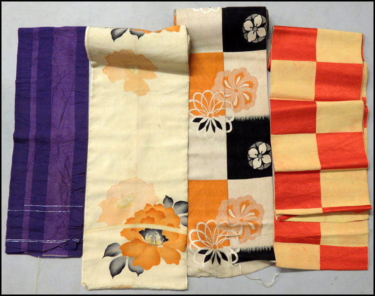 FOUR JAPANESE OBI Condition No 1780e6