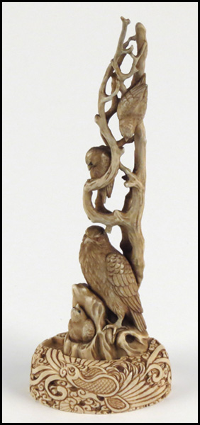 CHINESE CARVED IVORY BIRDS Provenance  1780e0