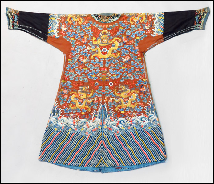 CHINESE IMPERIAL DRAGON ROBE 18th 19th 178118