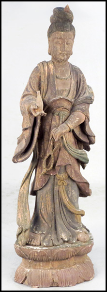 CARVED AND PAINTED WOOD FIGURE
