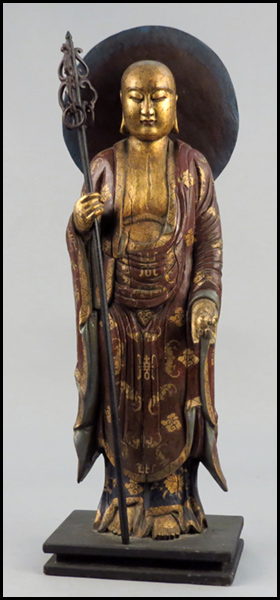 PARCEL GILT AND PAINTED WOOD FIGURE 17814b