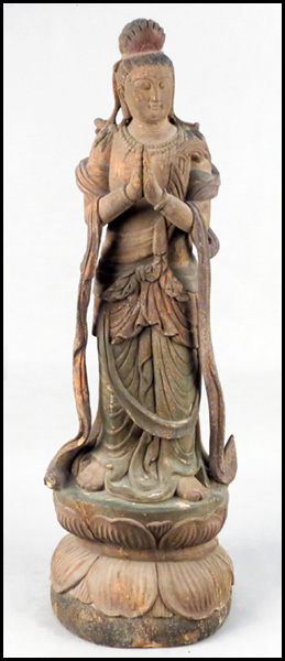 CARVED AND PAINTED WOOD FIGURE