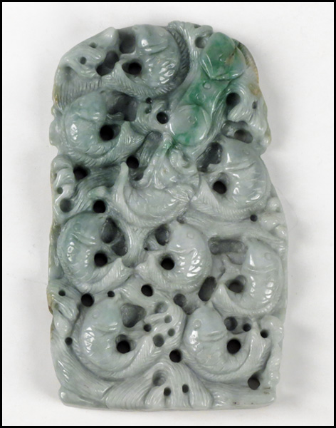 CHINESE CARVED JADE PLAQUE Depicting 178179