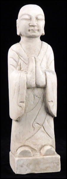 CARVED MARBLE FIGURE OF A MONK  1781ab