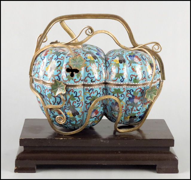 CLOISONNE COVERED PUMPKIN FORM